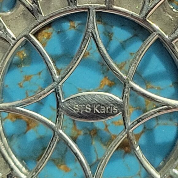 Karis Mojave Turquoise Floral Pendant Necklace - Picture 5 of 10